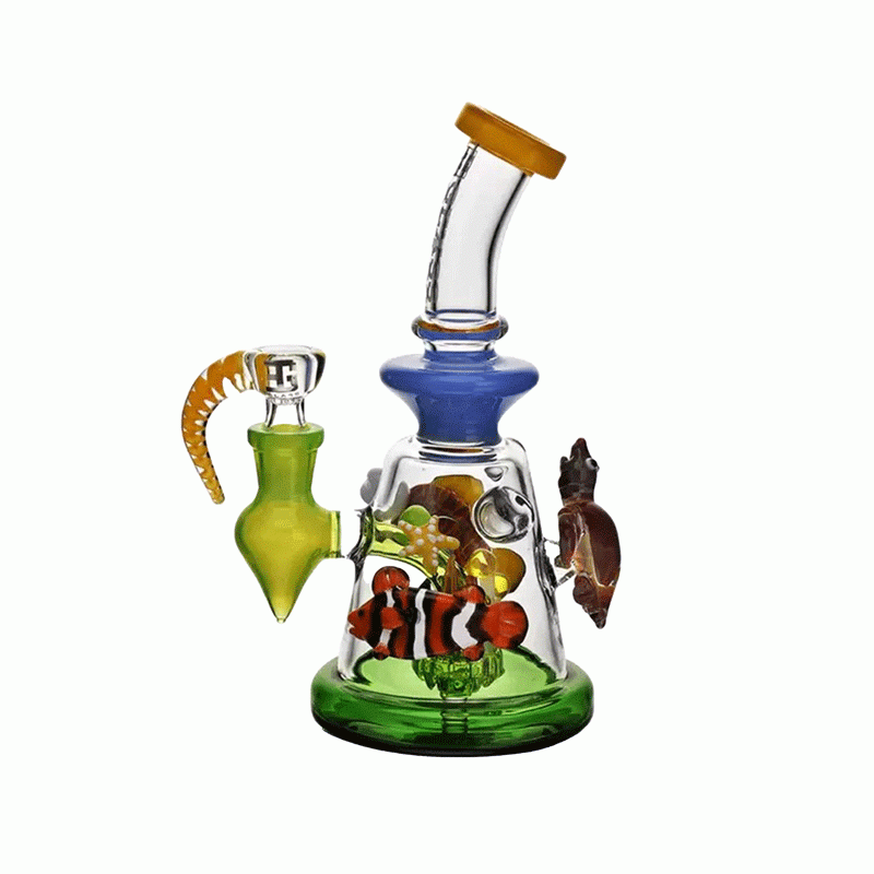 Eg Glass 8" Under The Sea With Showerhead Perc Water Pipe