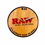 RAW - NOVELTY - WOODEN WALL CLOCK - 1CT - IT'S ALWAYS TIME TO ROLL