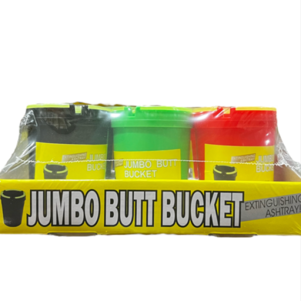 Butt Bucket Jumbo Chrome Plated Ashtray 12ct Display